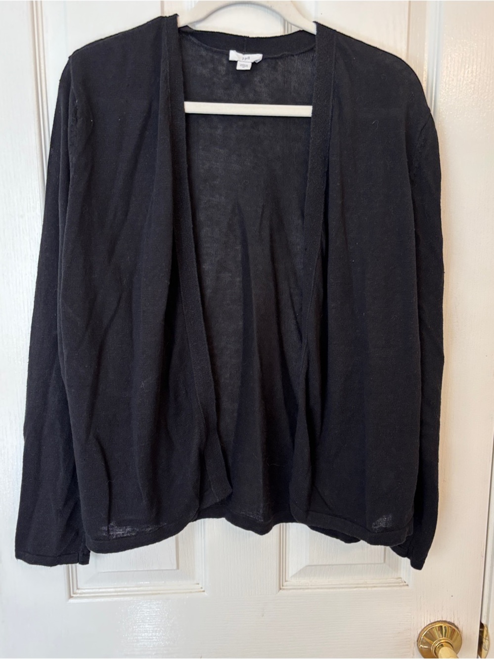 J. Jill Women's Open-Front Black Sweater Cardigan ~ Women’s XL ~